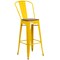 Flash Furniture Yellow Metal Barstool with Back and Wood Seat, 30" High, PK4 4-CH-31320-30GB-YL-WD-GG - alternate 8